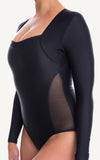 Adore Long Sleeve One Piece Swimsuit | Black