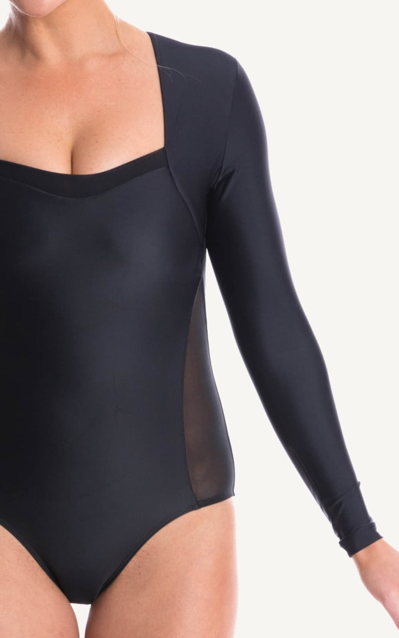 Adore Long Sleeve One Piece Swimsuit | Black